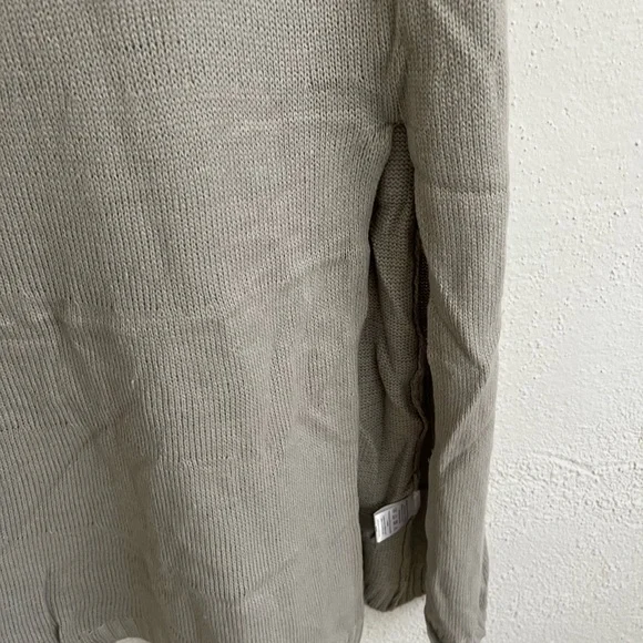 Zeagoo Woman Gray Long Sleeve Side Slit Long Sweater Dress, Size XL - Picture 5 of 9